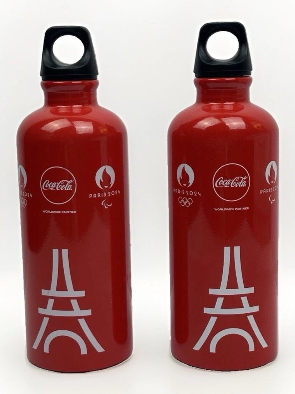 🥤 2 SIGG Coca-Cola Paris 2024 Olympics VIP Aluminum Water Bottles 600ml NEW 🥤
